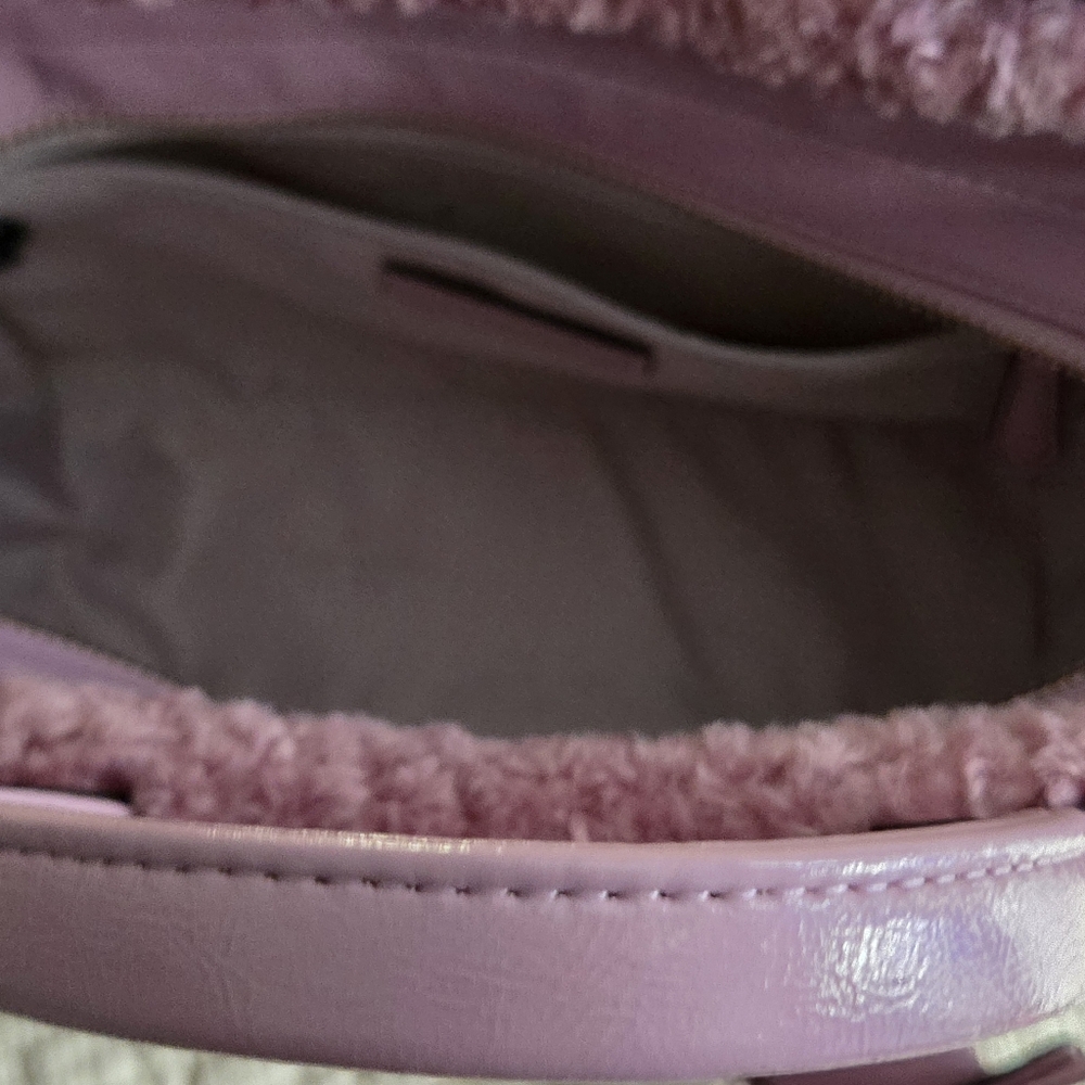 Kate Spade Jette Faux Shearling Pink Quartz Tote Bag New W/out Tags - Picture 6 of 9